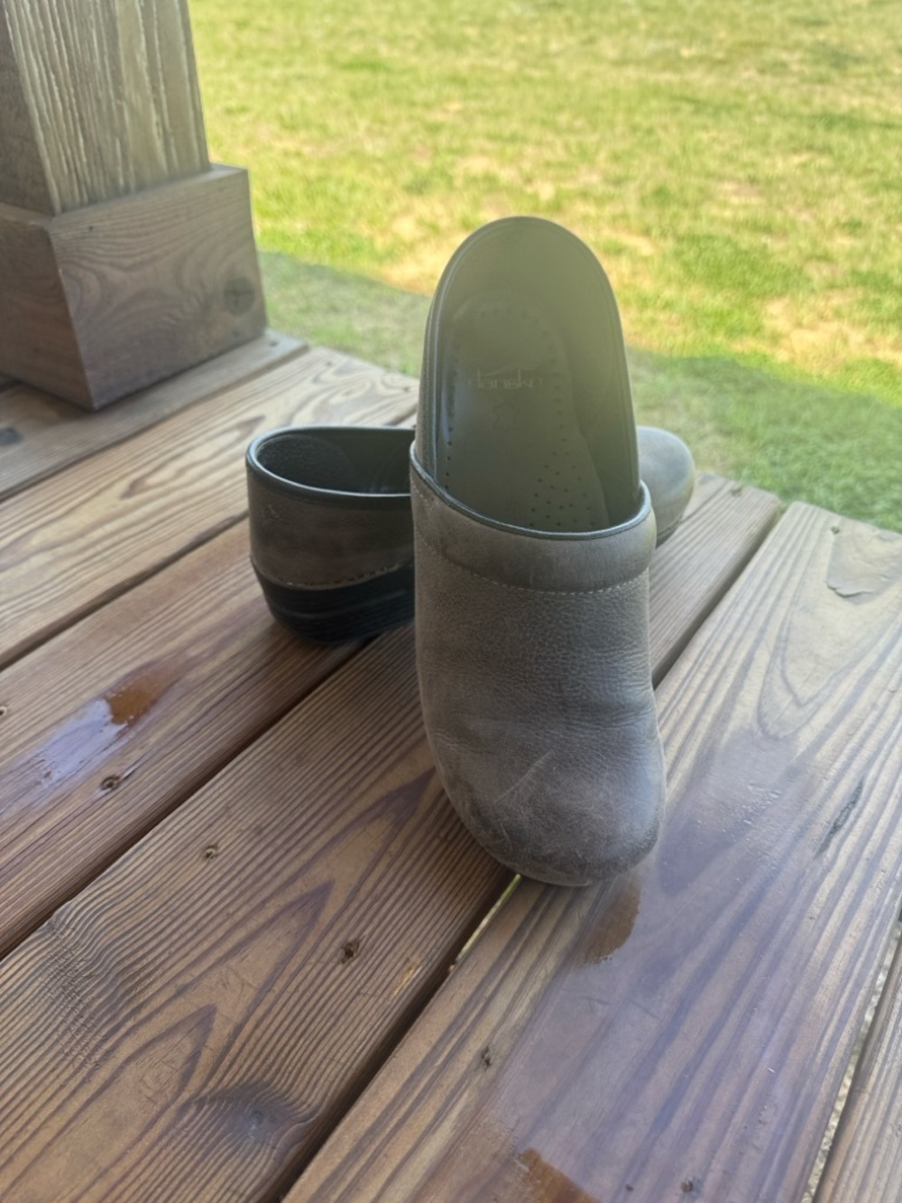 Dansko Women's Slip-On Mules in Gray